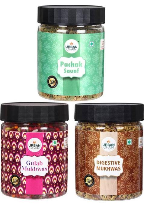 Urban Chain Mukhwas Delight Combo Sweet And Salty Mouth Freshener  (3 X 120 G)