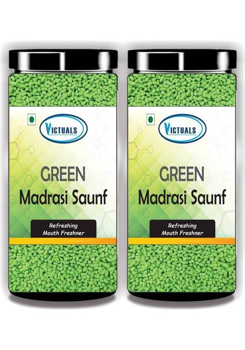 Victuals Madrasi Saunf 400G | Peppermint Saunf | Mukhwas | Mouth Freshner Peppermint Mouth Freshener&nbsp;&nbsp;(2 X 200 G)