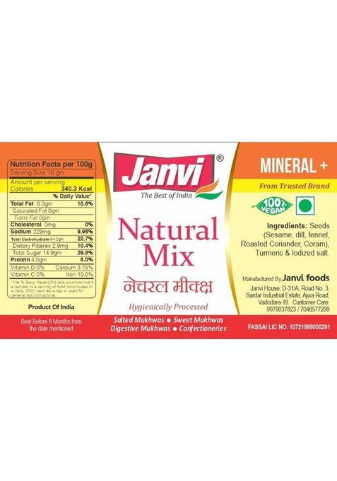 Janvi Foods Special Natural Mukhwas | Natural Tal And Saunf Mukhwas | Digestive Namkeen Mukhwas Mouth Freshener (180 G)