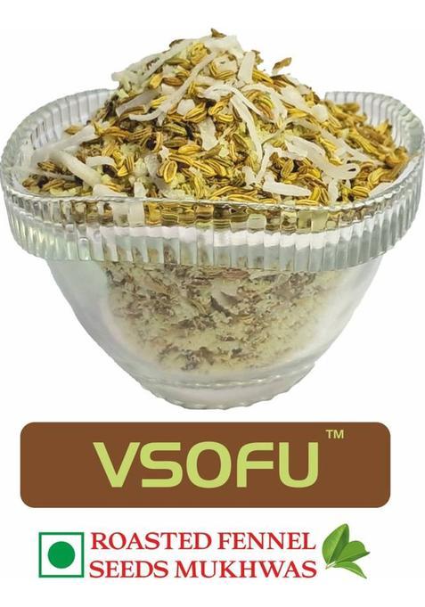 Vsofu Roasted Saunf Fennel Seeds Variyali Badishep Sounf Mukhwas Sweet - Mild Salty Mouth Freshener&nbsp;&nbsp;(100 G)
