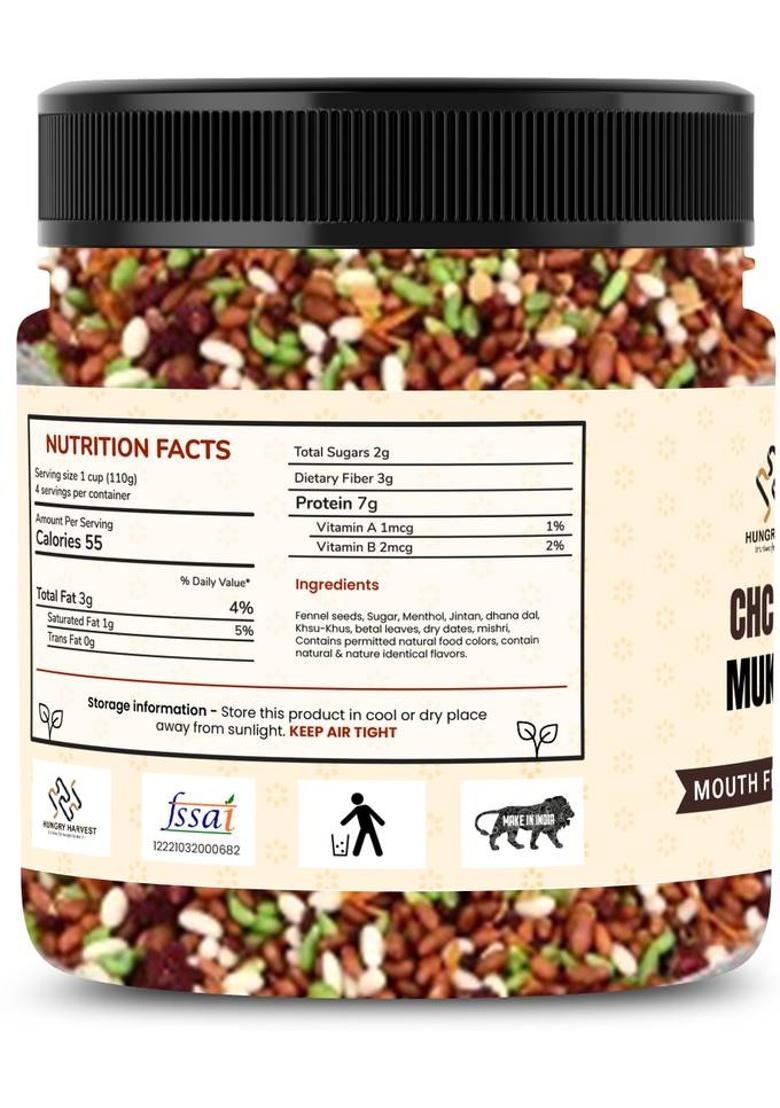 Hungry Harvest Chocolate Mukhwas Mix Saunf Mukhwas After Meal| Jar Pack Mukhwas Mouth Freshener (2 X 300 G)