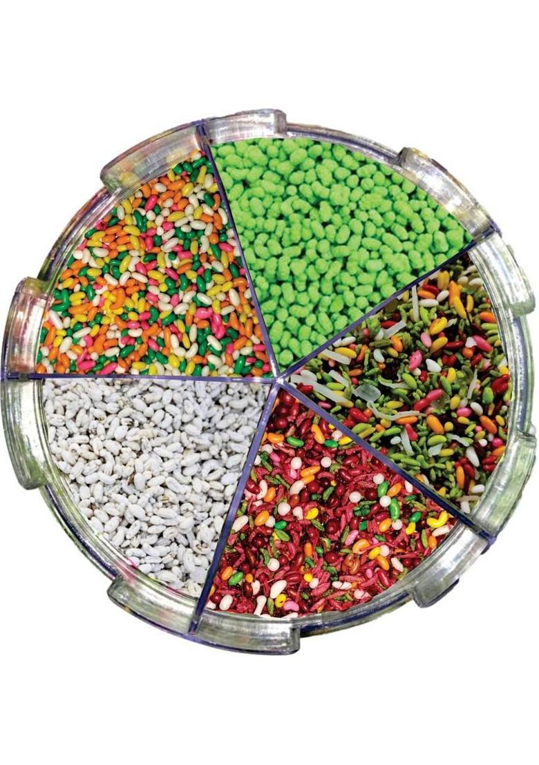 Victuals 5 In 1 Mukhwas | Mouthfreshner | Mukhwas Box | Gulab Mukhwas, Punjabi Mukhwas, Colorful Saunf, White Madrasi Saunf, Green Madrasi Saunf Mouth Freshener (300 G)