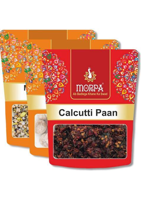 Morpa Calcutta Supari-Free Meetha Dry Paan, Digestive Hing Tikki, Mirch Masala Mukhwas Mukhwas Mouth Freshener&nbsp;&nbsp;(3 X 200 G)