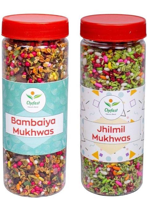 Chefast Bombaiya Mukhwas & Jhilmil Mukhwas (Digestive, After-Meal Snack) 230G Each Sweet Mouth Freshener&nbsp;&nbsp;(2 X 230 G)