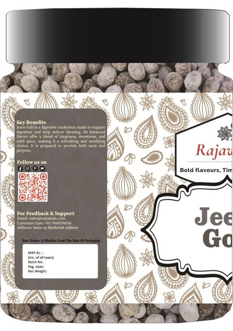 Rajawadu Jeera Goli | Jeera Pachak Goli | Mouth Freshener | Digestives Mukhwas | Jeera Goli, Chatpati Jeera Goli, Pachak Churan Goli, Ayurveda Digestive Mouth Freshener (0.3 Kg)