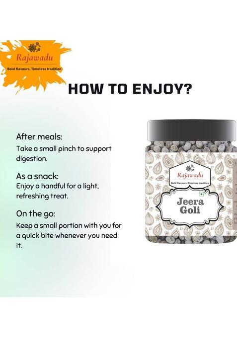 Rajawadu Jeera Goli | Jeera Pachak Goli | Mouth Freshener | Digestives Mukhwas | Jeera Goli, Chatpati Jeera Goli, Pachak Churan Goli, Ayurveda Digestive Mouth Freshener (0.3 Kg)