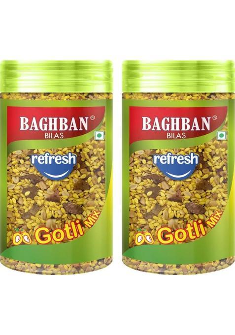Baghban Bilas Refresh Gotli Mix | Premium Digestive Mukhwas | Tangy Spicy Mango Seed Gotli Mix Mouth Freshener&nbsp;&nbsp;(2 X 130 G)