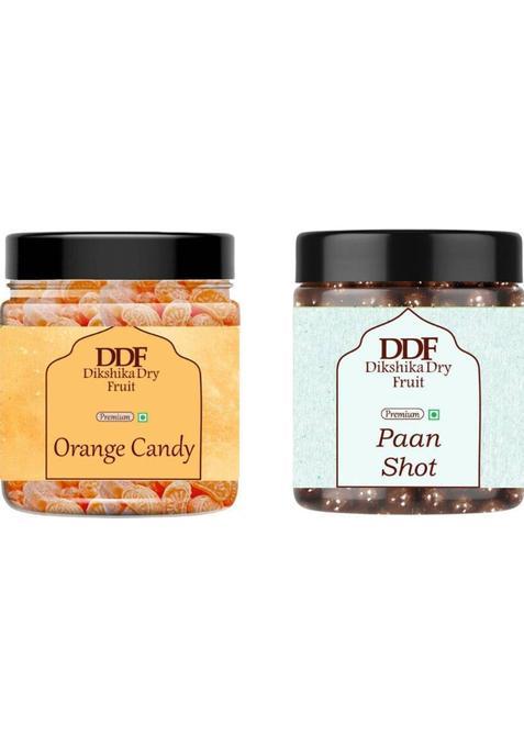 Dikshika Orange Candy & Paan Shots Mouth Freshener |Mukhwas| Pan Flavor Candy |Refreshing Candy Mouth Freshener Mouth Freshener  (2 X 250 G)