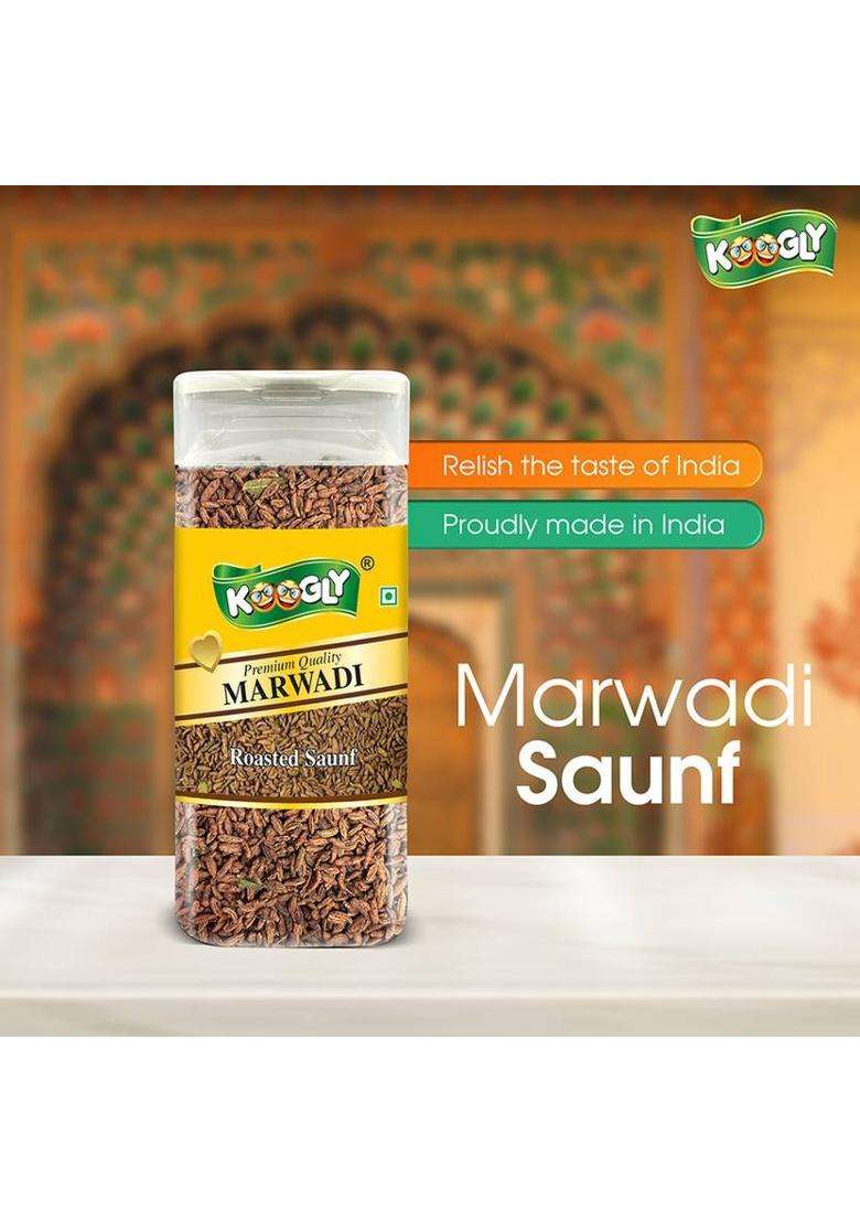 Koogly Premium Quality Mukhwas Marwadi Roasted Saunf Mouth Freshener&nbsp;&nbsp;(180 G) - Indya