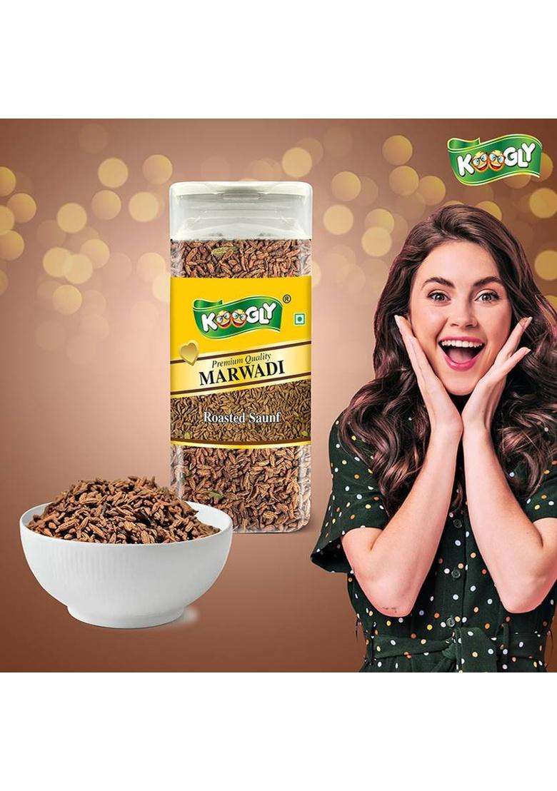 Koogly Premium Quality Mukhwas Marwadi Roasted Saunf Mouth Freshener&nbsp;&nbsp;(180 G) - Indya