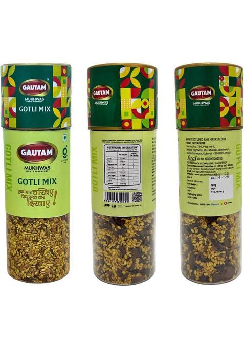 Gautam Gotli Mix Mukhwas | Premium Mukhwas Online - Authentic Gujarati Mukhwas Salty Mouth Freshener&nbsp;&nbsp;(3 X 130 G)