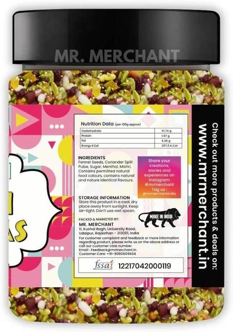 Mr. Merchant Punjabi Mukhwas , Pure And Premium Mukhwas , Good For Digestion , Sweet Mouth Freshener (300 G) Punjabi Mouth Freshener (300 G)