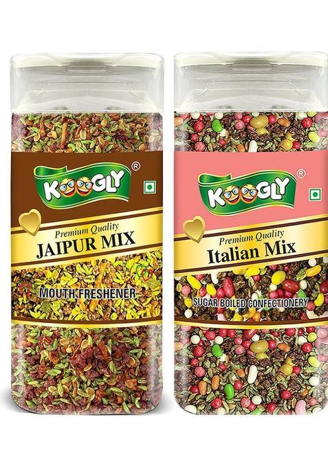 Koogly Premium Quality After Meal Digestive Mukhwas Jaipur Mix, Italian Mix Mouth Freshener&nbsp;&nbsp;(2 X 200 G)