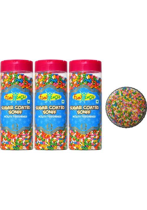 Funtush Sugar Coated Sonff Mukhwas 270 Grams Bottle | Mukhwas Mouth Freshener Mixed Mouth Freshener&nbsp;&nbsp;(3 X 1 Pieces)