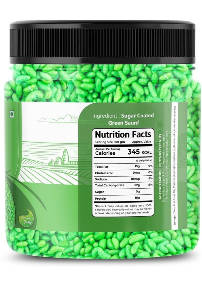 Flavour Mosaic Green Saunf Mukhwas | Sugar Coated Sweet Fennel Seeds Sweet Mouth Freshener (2 X 400 G)
