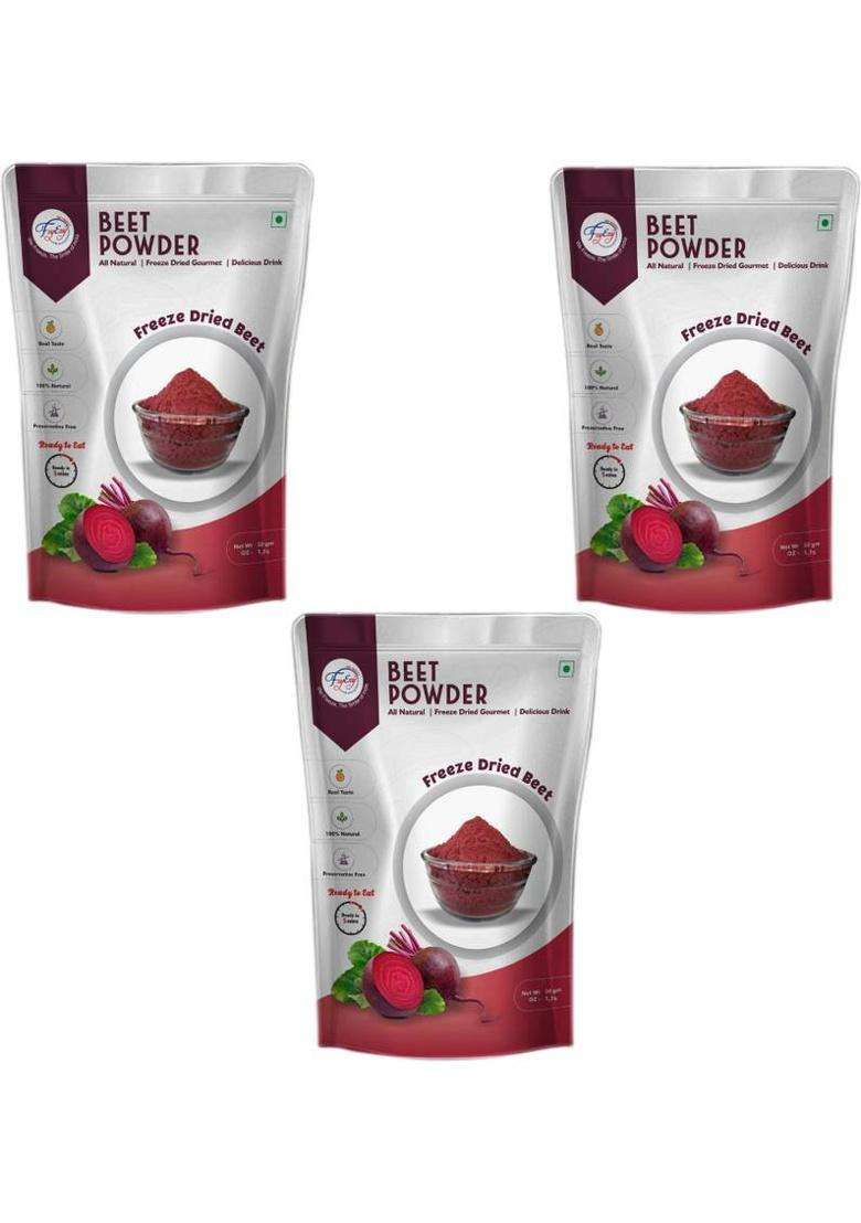 Fzyezy Freeze Dried|Healthy|Organic|Dehydrated Beet Powder Pack-3(50Gm) 150 G&nbsp;&nbsp;(Pack Of 3) - Indya