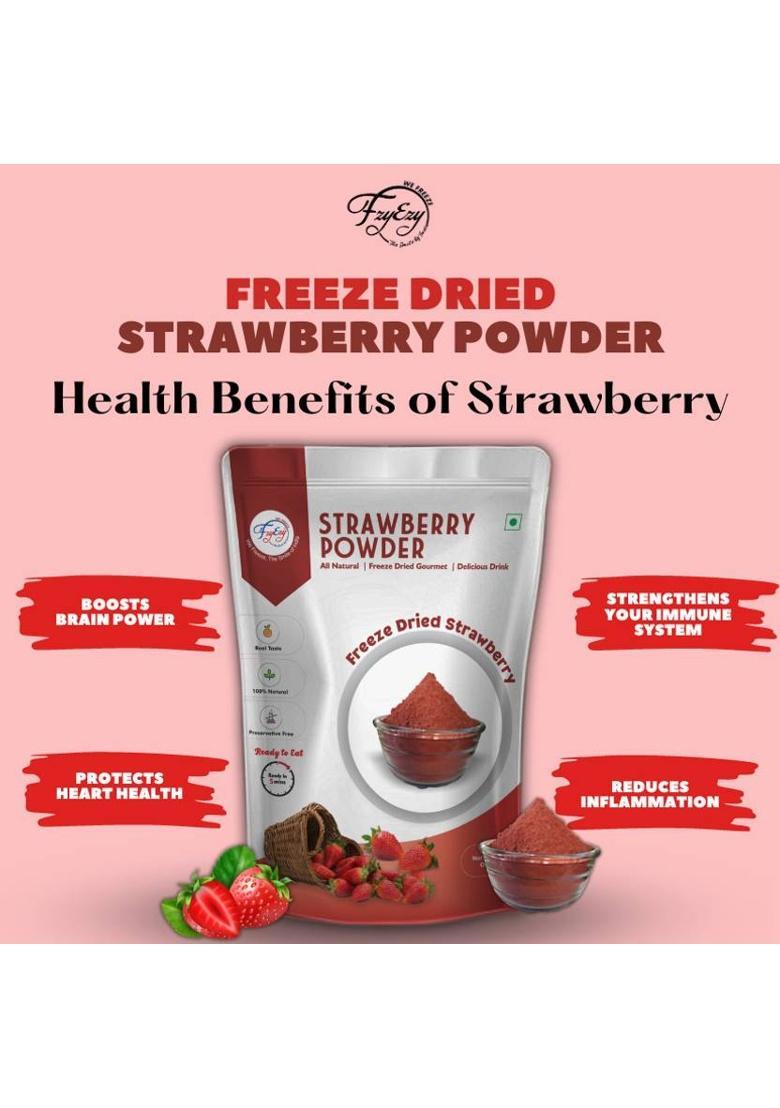 Fzyezy Freeze Dried|Healthy|Natural|Dehydrated White Guava+Strawberry Drink Powder 100 G (Pack Of 2)