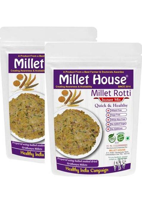 Millet House Organic Siridhanya Millets Instant Rotti Mix Multigrain Atta 400 G&nbsp;&nbsp;(Pack Of 2)