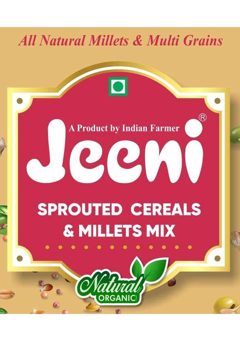 Jeeni Sprouted Cereals And Millets Mix 1 Kg - Indya