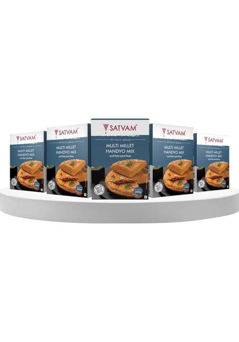 Satvam Multi Millet Handvo Instant Mix 1000 G (Pack Of 5)