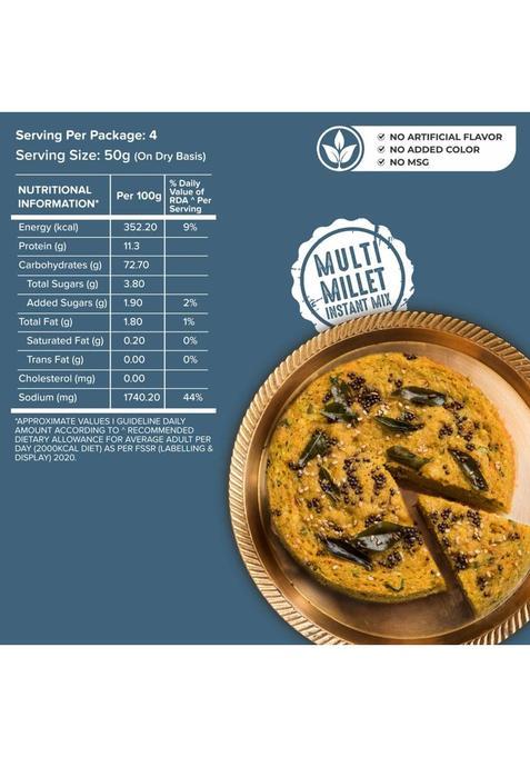 Satvam Multi Millet Handvo Instant Mix 1000 G (Pack Of 5)