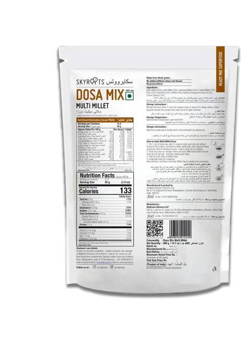 Skyroots Multi Millet Dosa | Ready To Mix | Pack Of 1 | 400Gm 400 G