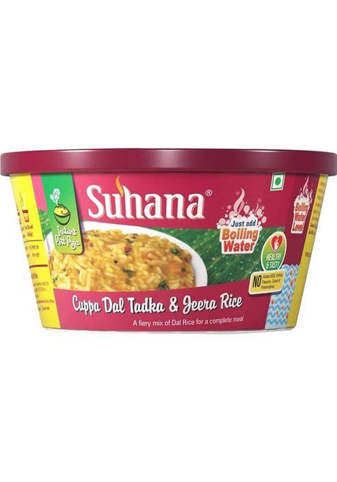 Suhana Cuppa Ready To Eat Dal Tadka & Jeera Rice 70G - Pack Of 2&nbsp;&nbsp;(140 G)