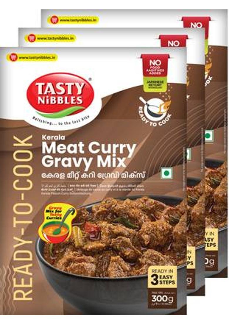 Tasty Nibbles Ready To Cook Kerala Meat Curry Gravy Mix|No Added Preservatives [Pack Of 3] 900 G (Pack Of 3)