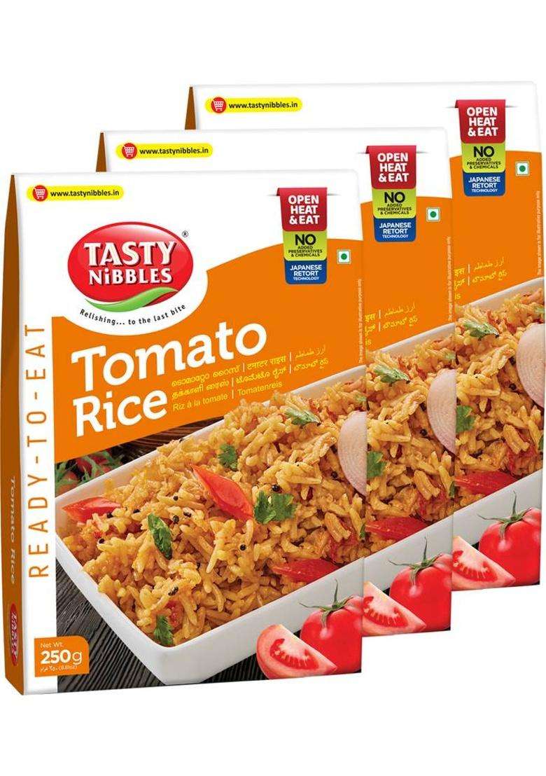 Tasty Nibbles Ready To Eat Tomato Rice 250G X3&nbsp;&nbsp;(750 G) - Indya