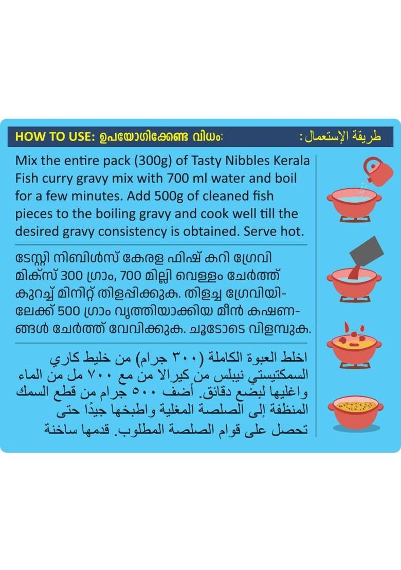 Tasty Nibbles Ready To Cook Kerala Fish Curry Gravy Mix 300G|No Added Preservatives 300 G