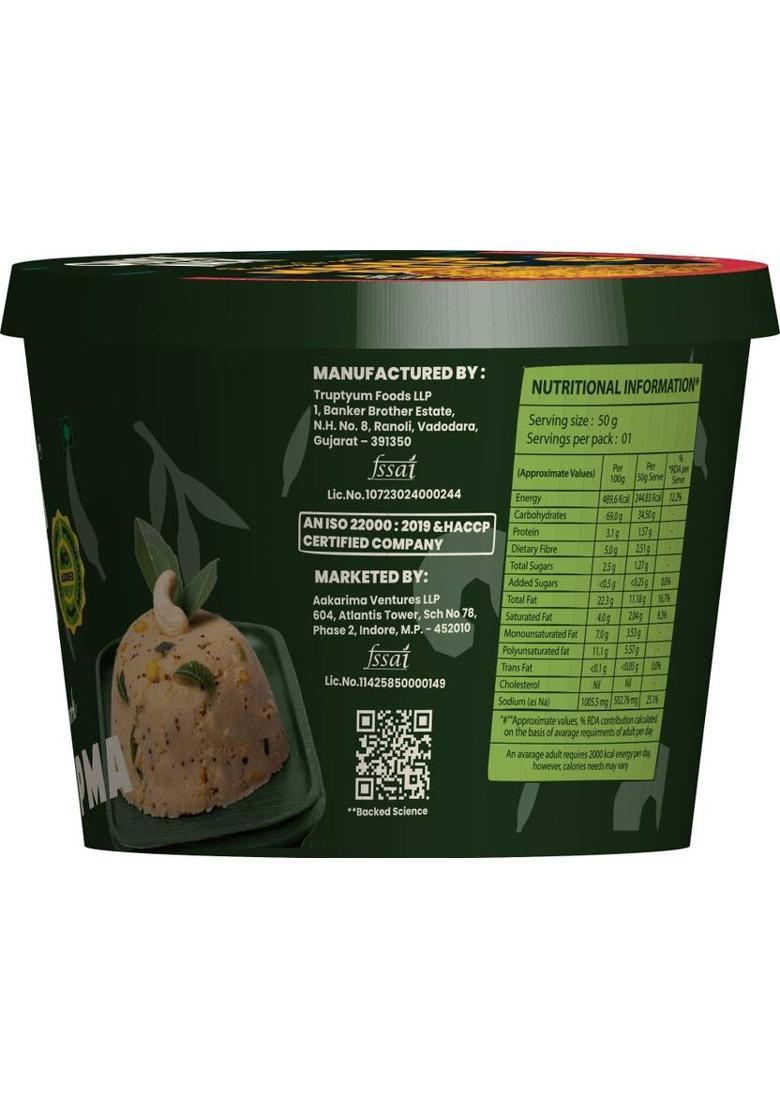 Quick Nack Rava Upma | Ready-To-Cook Instant South Indian Breakfast (140 G)