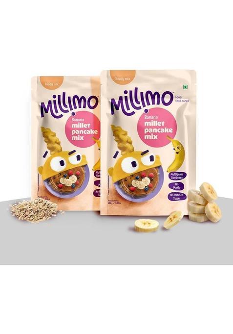Millimo Banana Millet Pancake Mix | High Protein & Fiber | Goodness Of Millets 290 G (Pack Of 2)