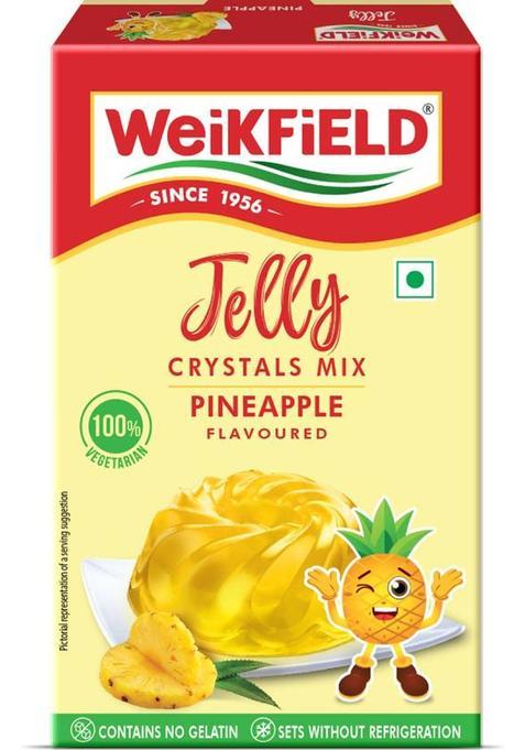 Weikfield Jelly Crystals Delicious Pineapple Flavor Carton&nbsp;&nbsp;(90 G)