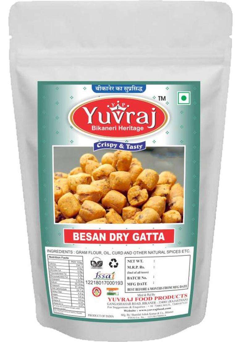Yuvraj Food Product Dry Gatte Famous Marwari Dry Gatte Ki Sabji 250 Gm Pack 250 G - Indya