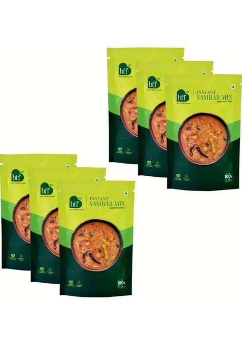 Bff Instant Sambhar Mix – 100G X 6 Easy-To-Make Traditional South Indian Curry&nbsp;&nbsp;(600 G)