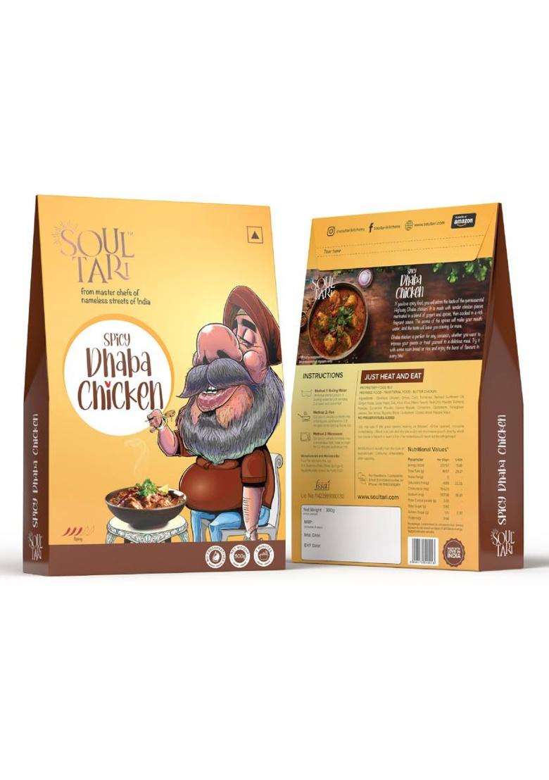 Soultari By Ready To Eat Dhaba Chicken | In A Spicy Style Curry |Just Heat EatÂ&nbsp;Â&nbsp; 300 G - Indya