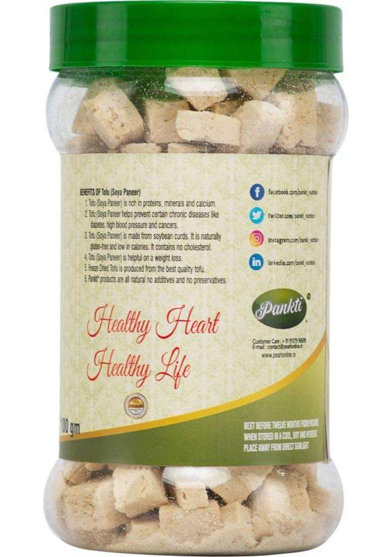 Pankti Freeze Dried Tofu Cubes (Soya Paneer) 100 G - Indya