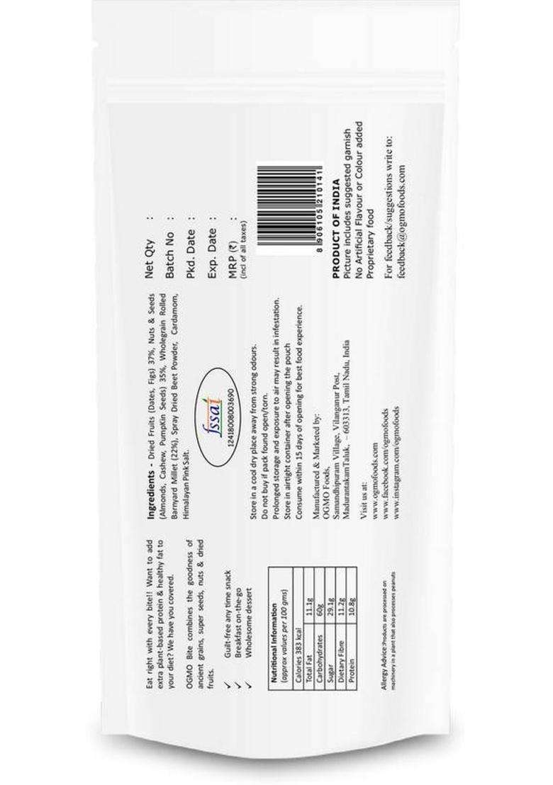 Ogmo Beet Fig Millet Energy Bites| 3 X 30Gms 90 G&nbsp;&nbsp;(Pack Of 3) - Indya