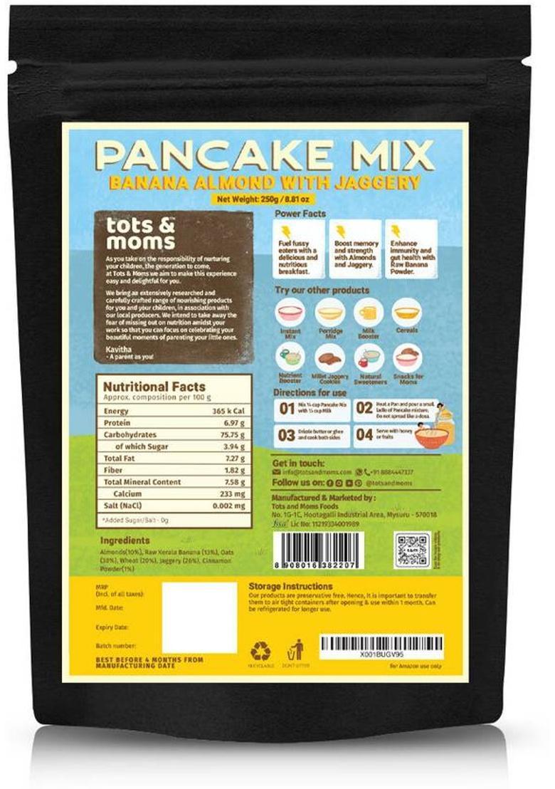 Tots And Moms Choco Almond With Jaggery | Banana Almond With Jaggery 500 G (Pack Of 2)