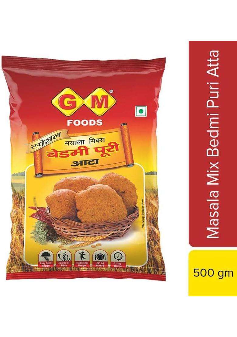 Gm Foods Instant Ready To Cook Bedmi Poori Mix|500G Healthy And Tasty Puri Atta 500 G - Indya
