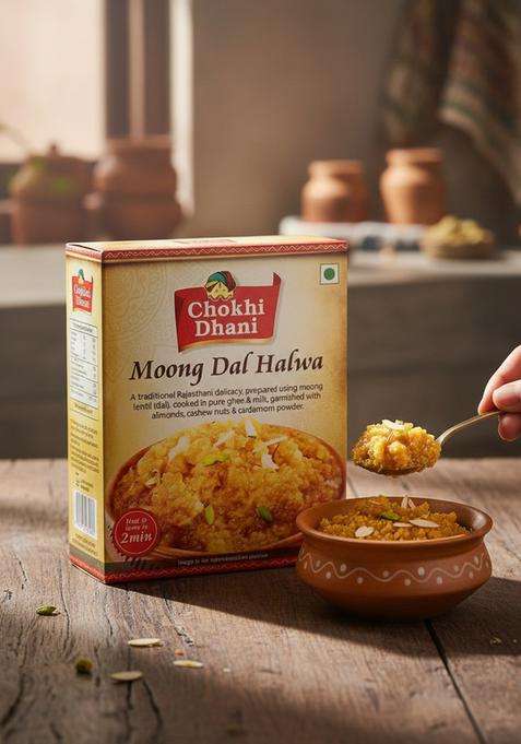 Chokhi Dhani By Na Ready To Eat Moong Dal Halwa, 250Gm&nbsp;&nbsp;(300 G)