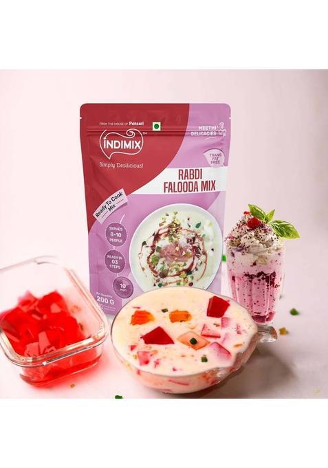 Indimix Instant Ready To Cook Rabdi Faluda Mix | Ready In 3 Steps | Healthy & Tasty 200 G
