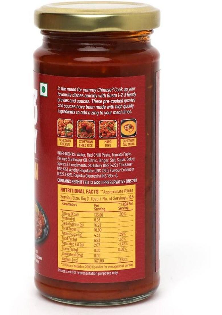 Gusto Foods Schezwan Gravy | Indo-Chinese Gravy | Ready To Cook In 3 Steps 500 G (Pack Of 2)