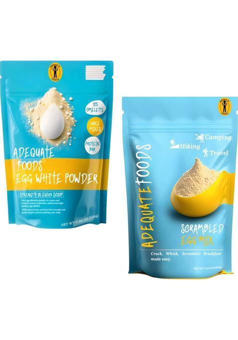 Adequate Foods Egg White Powder & Scrambled Egg Mix-Nutritious And Gluten-Free 2 Min Breakfast 500 G&nbsp;&nbsp;(Pack Of 2)