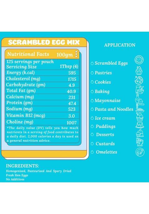 Adequate Foods Egg White Powder & Scrambled Egg Mix-Nutritious And Gluten-Free 2 Min Breakfast 500 G (Pack Of 2)