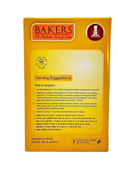 Bakers Kesar Pista Ice Cream Powder | 100% Veg | Classic & Delightful | Pack Of 4 400 G (Pack Of 4)