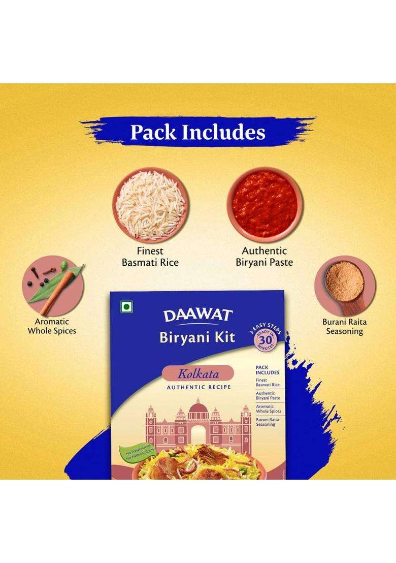 Daawat Biryani Kit Kolkata&nbsp;&nbsp;(334 G) - Indya