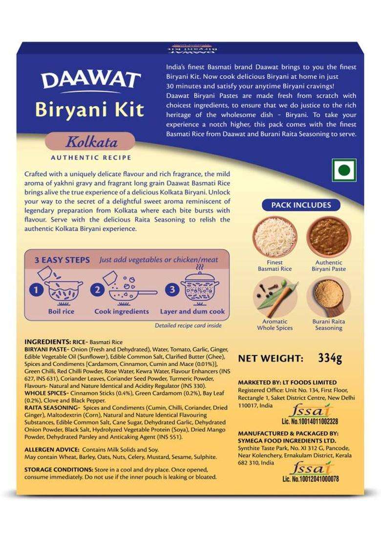 Daawat Biryani Kit Kolkata&nbsp;&nbsp;(334 G) - Indya