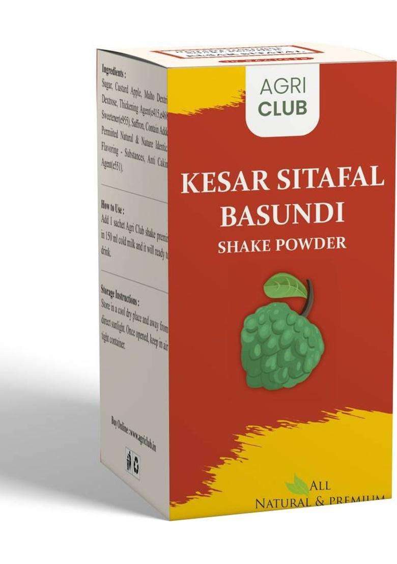 Agri Club Instant Mix Kesar Sitafal Basundi Shake Powder 15 Sachets 225Gm 225 G - Indya