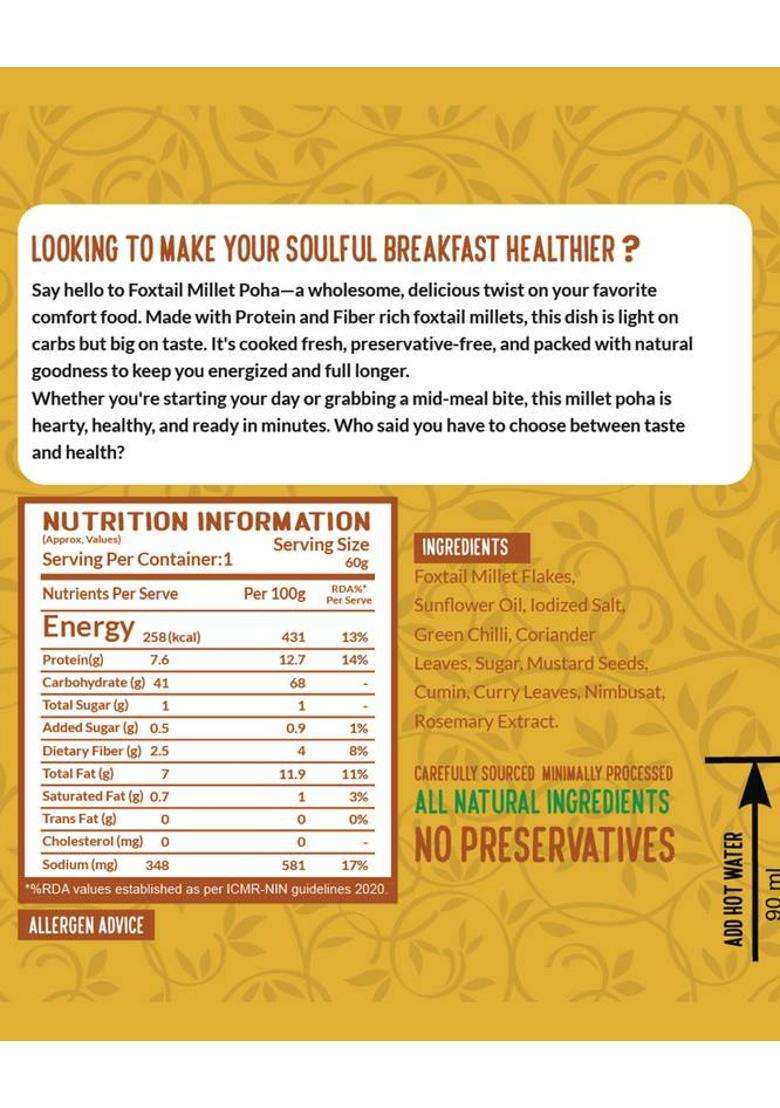 Thetastymillets The Tasty Millets Poha&nbsp;&nbsp;(3 Pieces) - Indya